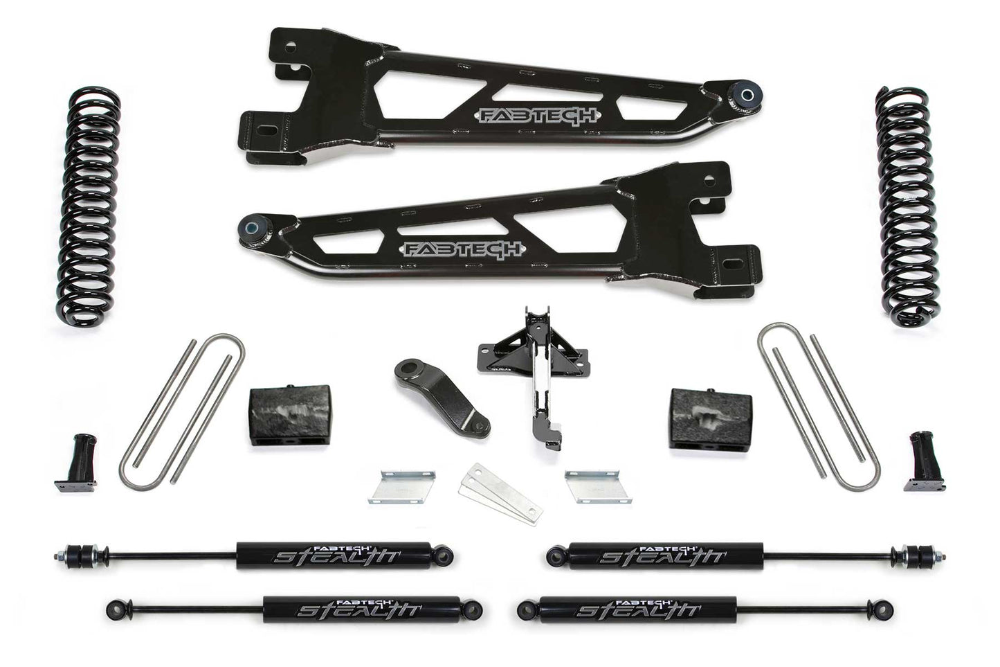 Fabtech 23-24 Ford F450/F550 4WD 6in Radius Arm Lift Kit w/ Stealth Shocks