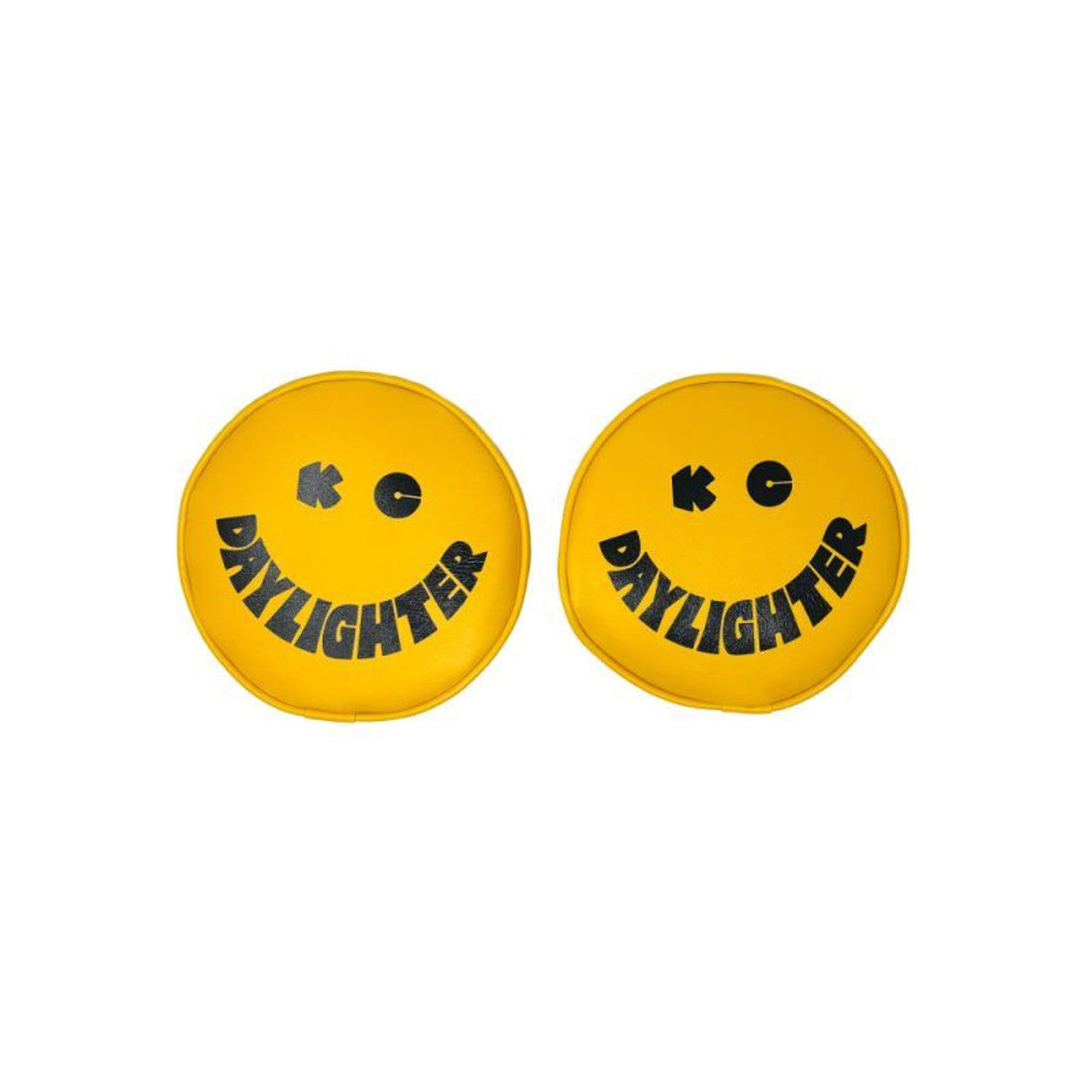 KC HiLiTES Retro 6in Yellow Vinyl Light Cover w/ KC Daylighter (Smiley Face) (Pair)