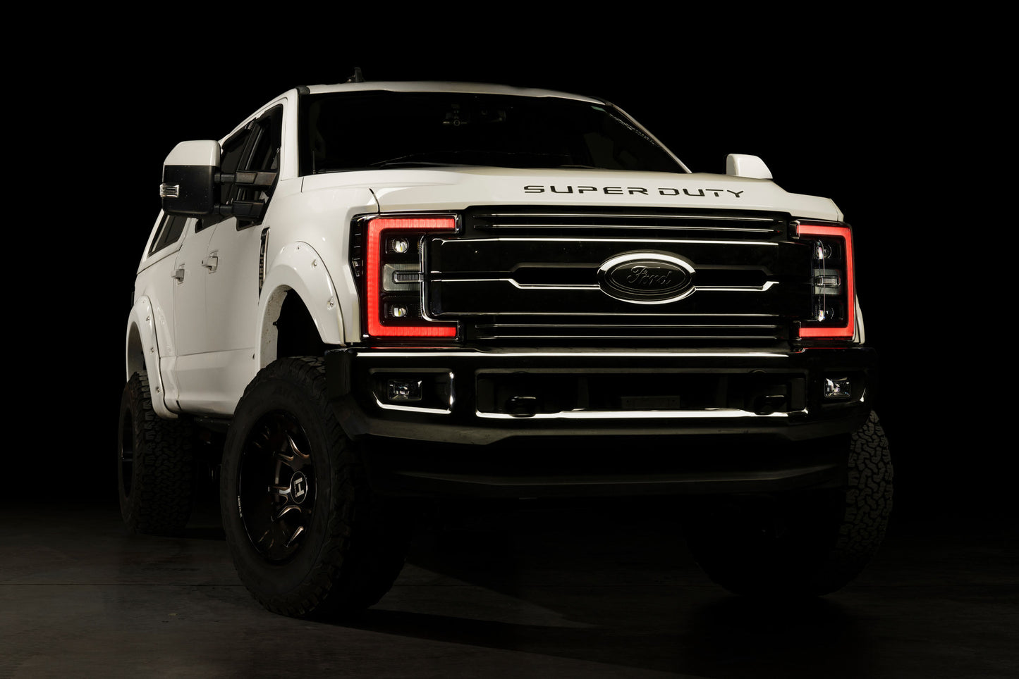 Morimoto LF777 XRGB LED headlights for 2017-2019 Ford Super Duty F250 F350 F450 with RGB DRL installed on f-250 with color change