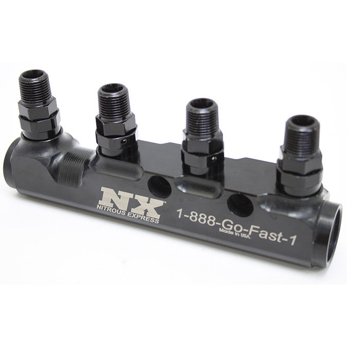 Nitrous Express Fuel Log. 4 Port. w/ Fittings, part 15844