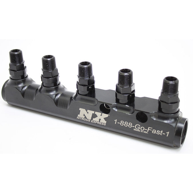 Nitrous Express Fuel Log, 5 Port, w/ Fittings, part 15845
