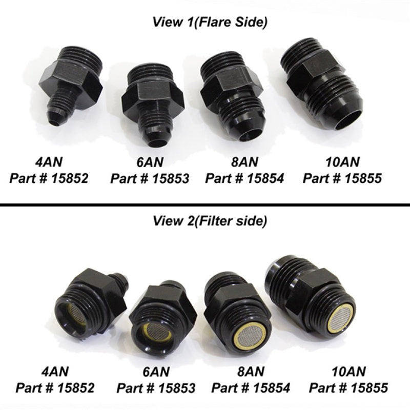 Nitrous Express 8AN To 8AN ORB Filter Fitting For Lightning 375, part 15854