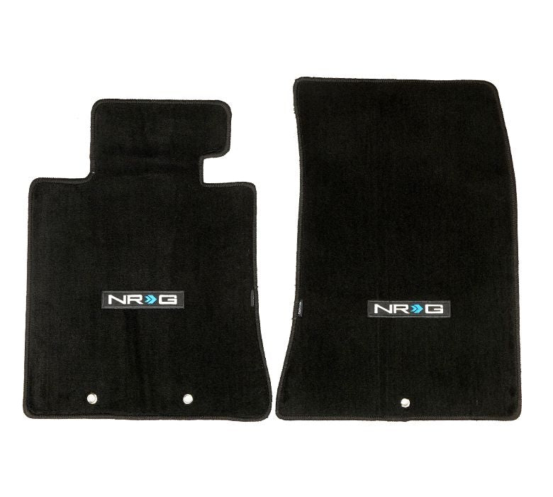 NRG Innovations NRG Logo Carpet Floor Mats for 2013-2016 Hyundai Genesis Coupe - 2-Piece – FMR-310NRG