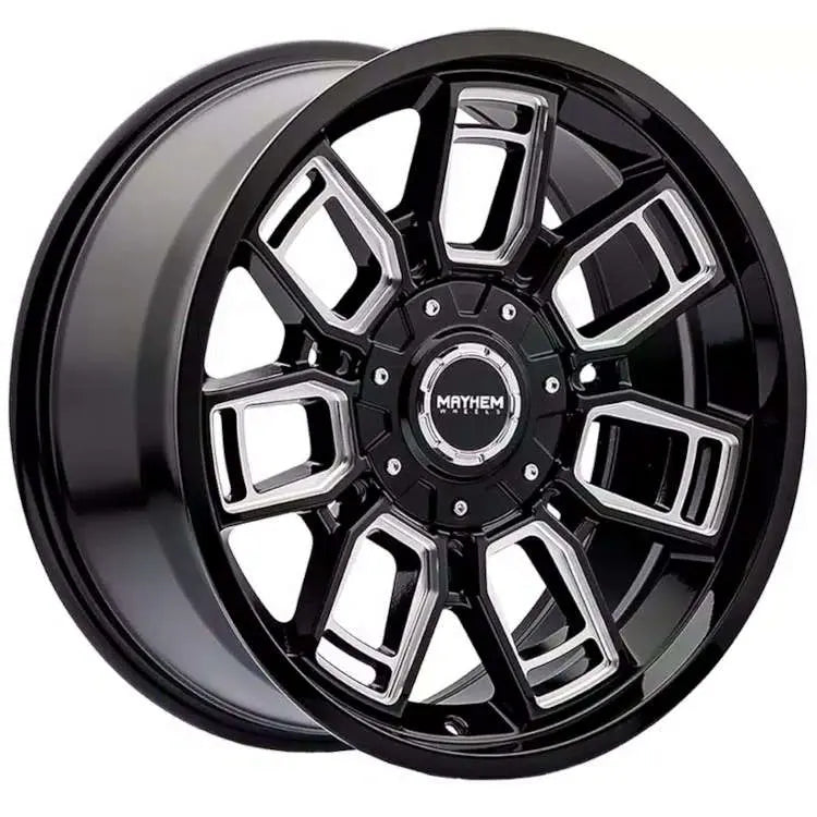 Mayhem 8118 Ordiance 20x9 / 6x135/139.7 BP / 106.1mm Hub Gloss Black Wheel w/ Milled Spokes