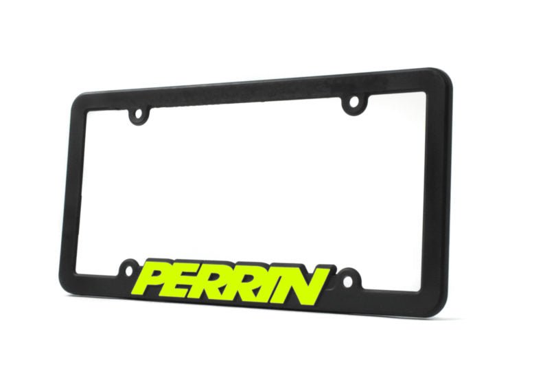 Perrin License Plate Frame w/ Neon Yellow Lettering