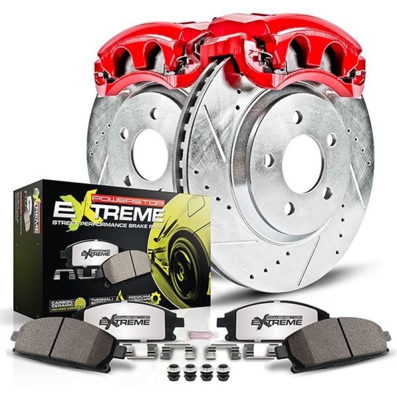 Power Stop 05-12 Infiniti FX35 Front & Rear Z17 Evolution Geomet Coated Brake Kit