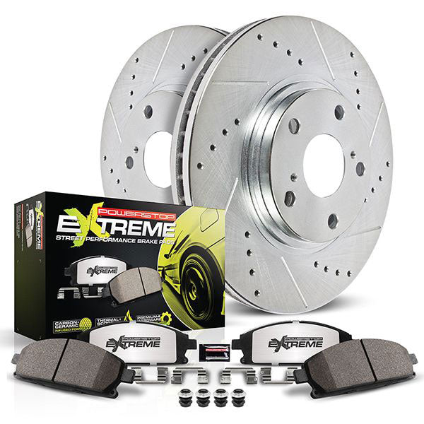 Power Stop 05-19 Chrysler 300 Front & Rear Z26 Street Warrior Brake Kit