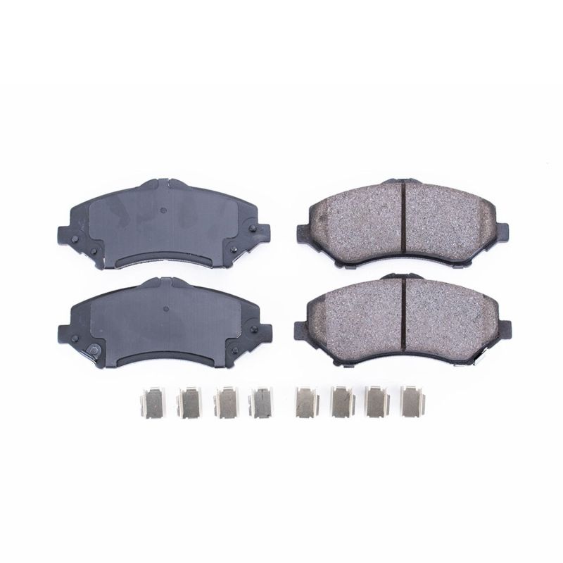 PowerStop 17-1273 Z17 Evolution Plus ceramic front brake pads for Dodge, Jeep, Chrysler, Ram, and Volkswagen vehicles