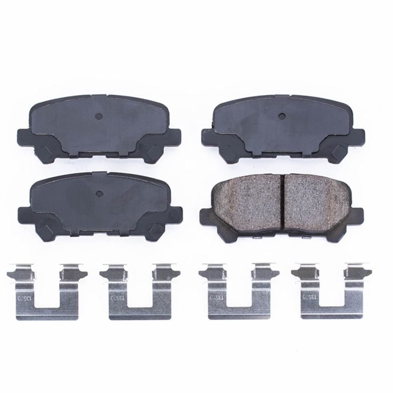 PowerStop 17-1281 Z17 Evolution Plus ceramic rear brake pads for Acura MDX, ZDX, Honda Odyssey, and Pilot