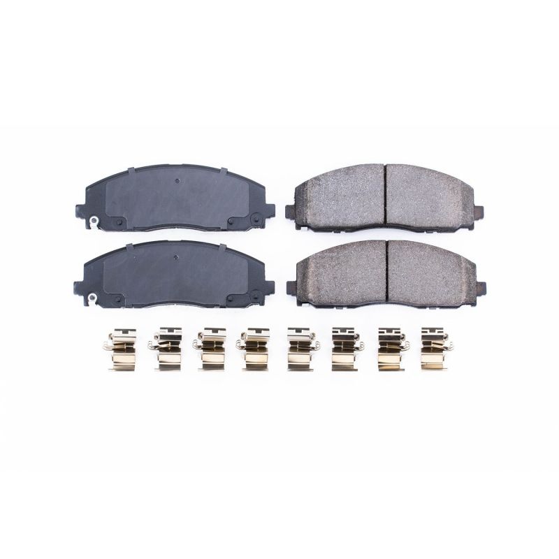 PowerStop 17-1589 Z17 Evolution Plus ceramic front brake pads for Chrysler, Dodge, Jeep, Ram, and Volkswagen vehicles