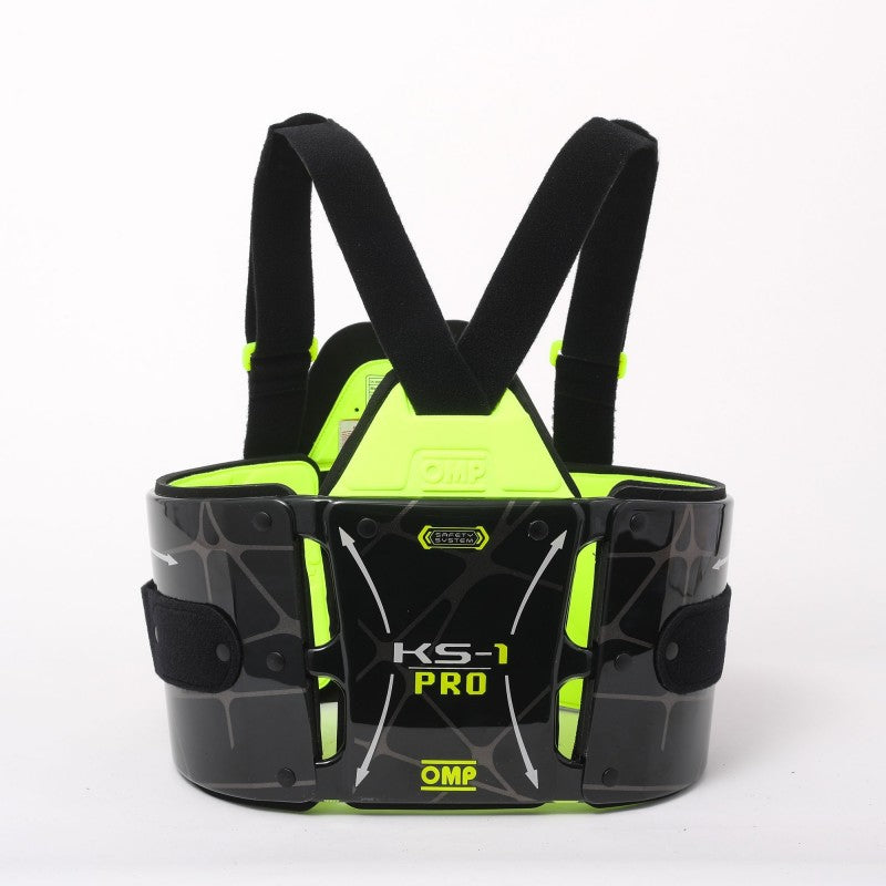 OMP KS-1 Pro Body Protection Black/Fluo Yellow - Size L Wide