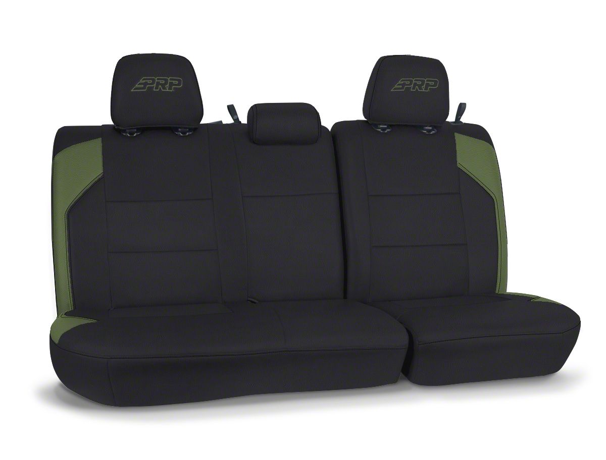 PRP 2024 Toyota Tacoma Rear Bench Covers - Black and Olive Green B089-04