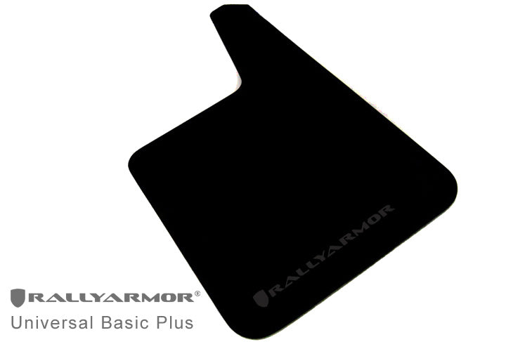 Rally Armor MF20-BAS-BLK Universal Basic Plus Mud Flap Kit – Black with Black Logo
