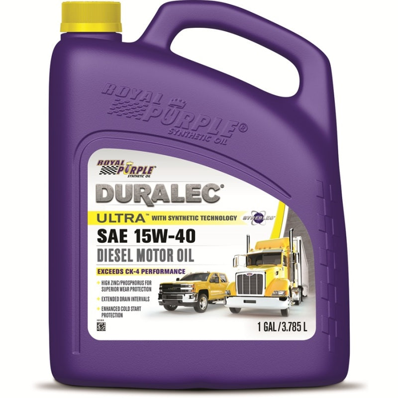 Royal Purple Duralec Ultra High Performance Diesel Motor Oil 15W-40, 3 x 1-gallon case, part number 80561