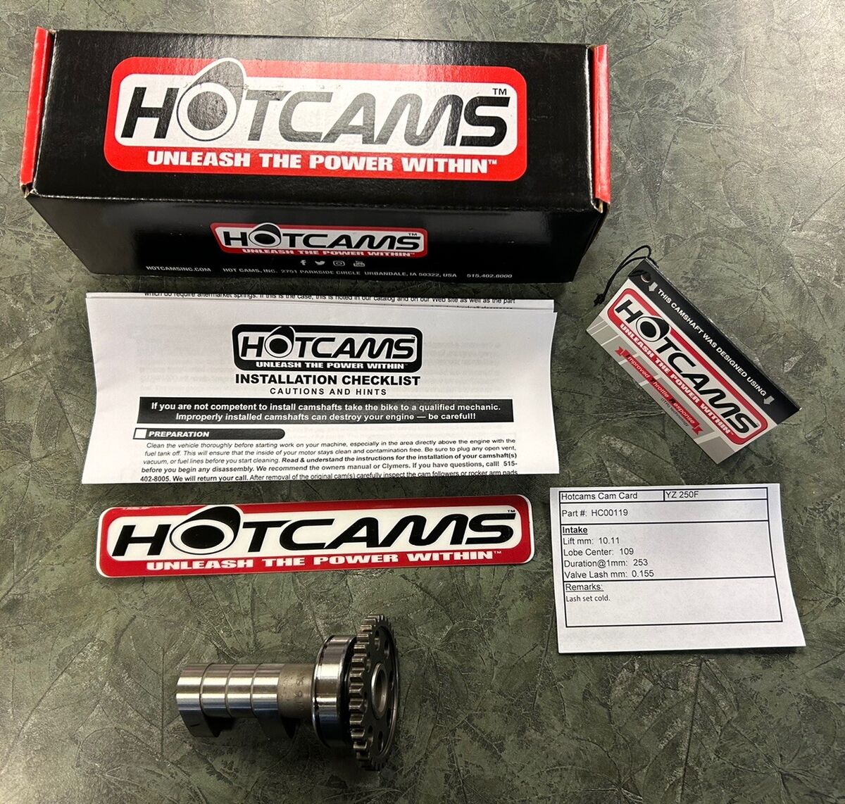 Hot Cams 2019-2020 Yamaha YZ 250 F 250cc Stage 2 intake Cam