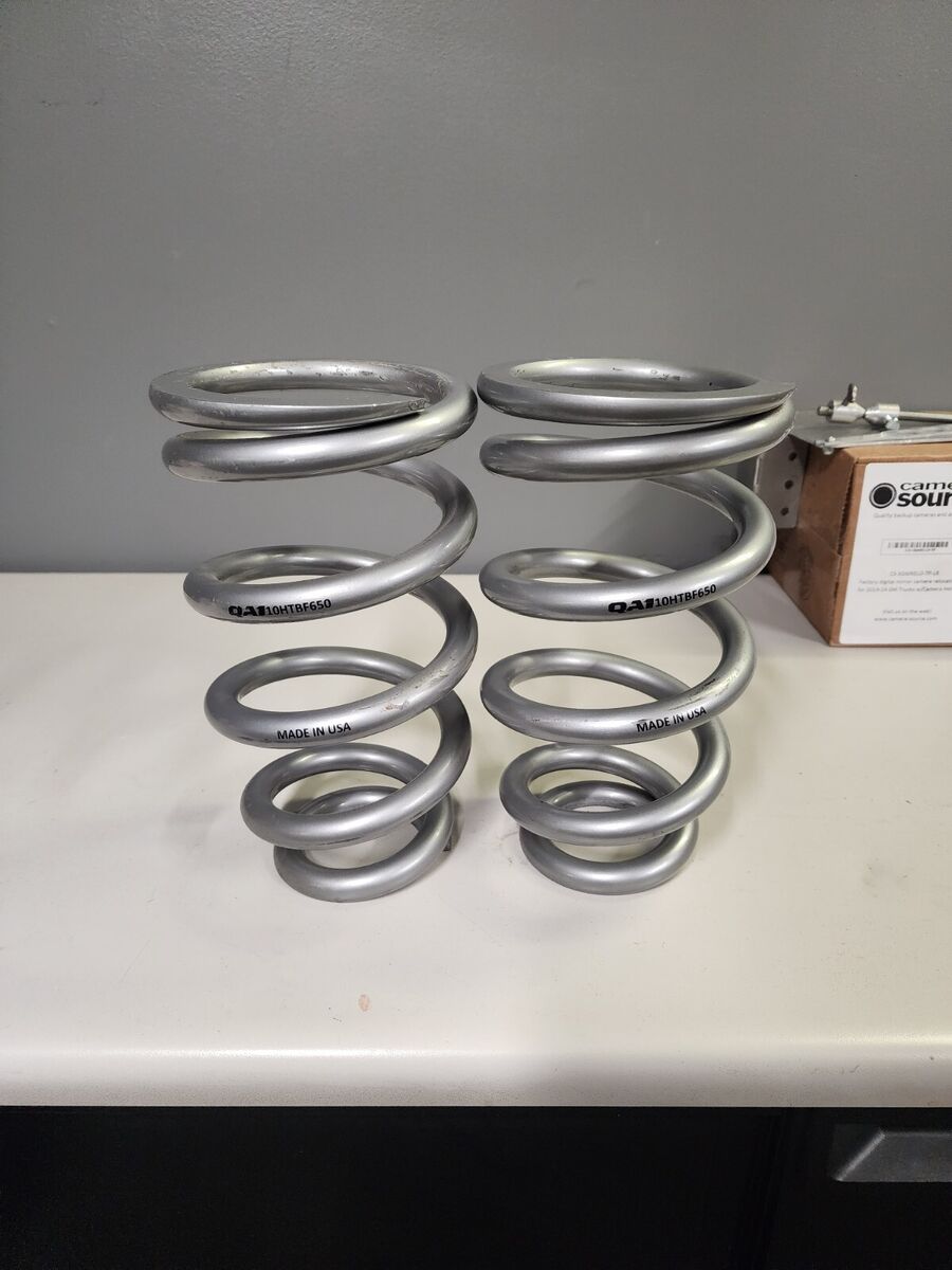 QA1 2-1/4in ID Cr-Si High Travel Spring 8in X 450 Lbs/in - Black Powder Coated