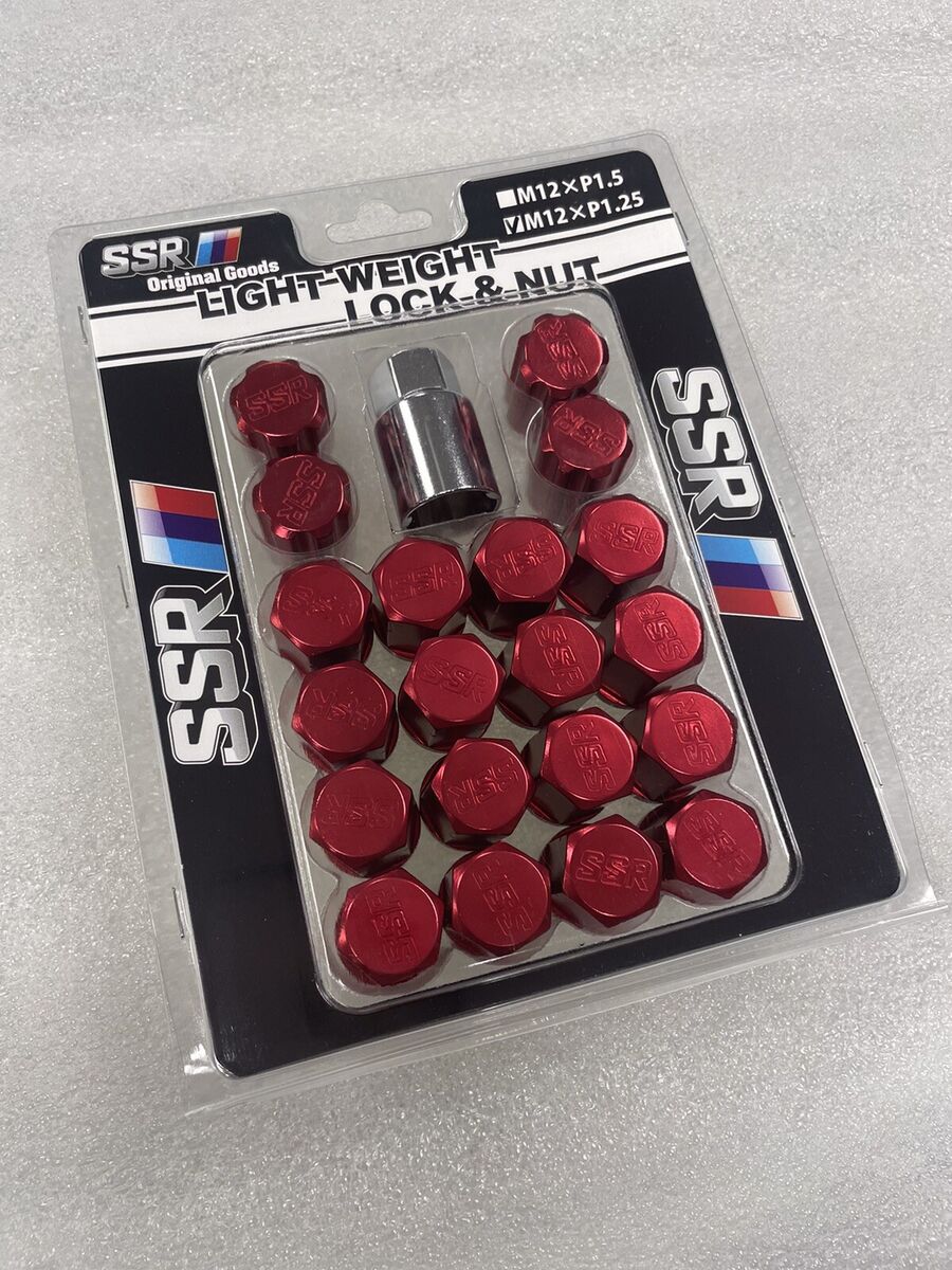 SSR Light Weight Lock & Nut Set M12x1.5 Blue