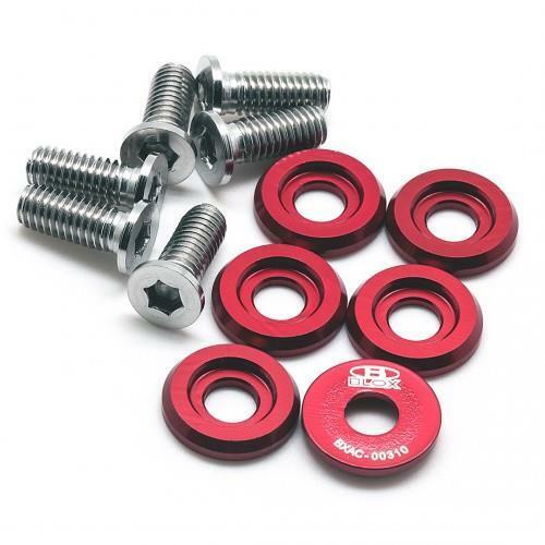 BLOX Racing Large Diameter Fender Washers - Red BXAC-00310-L-RD BXAC-00310-L-RD