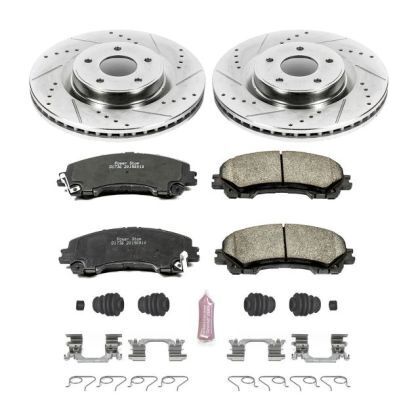 Power Stop 18-19 Infiniti Q50 Front & Rear Z17 Evolution Geomet Coated Brake Kit