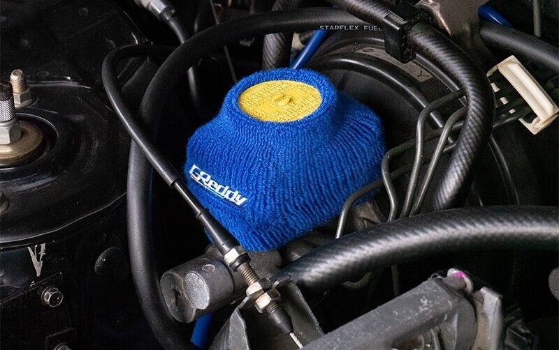 GReddy Underline Logo Reservoir Cover - Blue