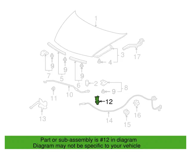 OEM Honda CIVIC 2006-2009 Hood Prop Rod Holder Clip (90672-SNB-003) X1