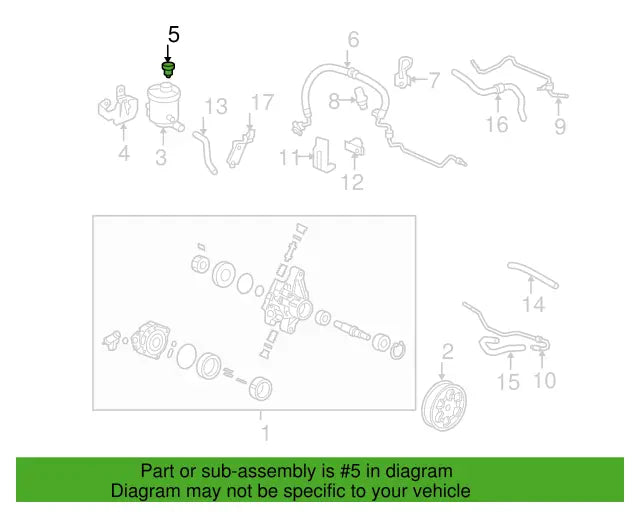 OEM Honda SL POWER STEERING RESERVOIR CAP FOR HONDA/ACURA (53697-SB3-952)