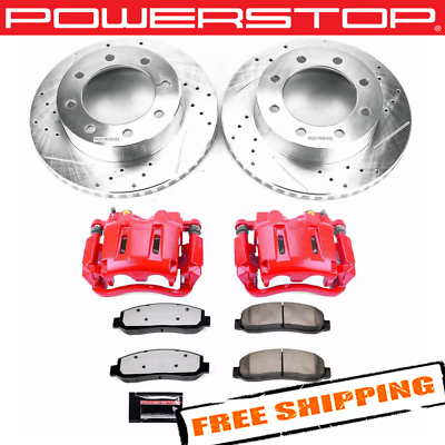 Power Stop 05-10 Ford F-350 Super Duty Rear Z36 Truck&Tow Kit w/Cals