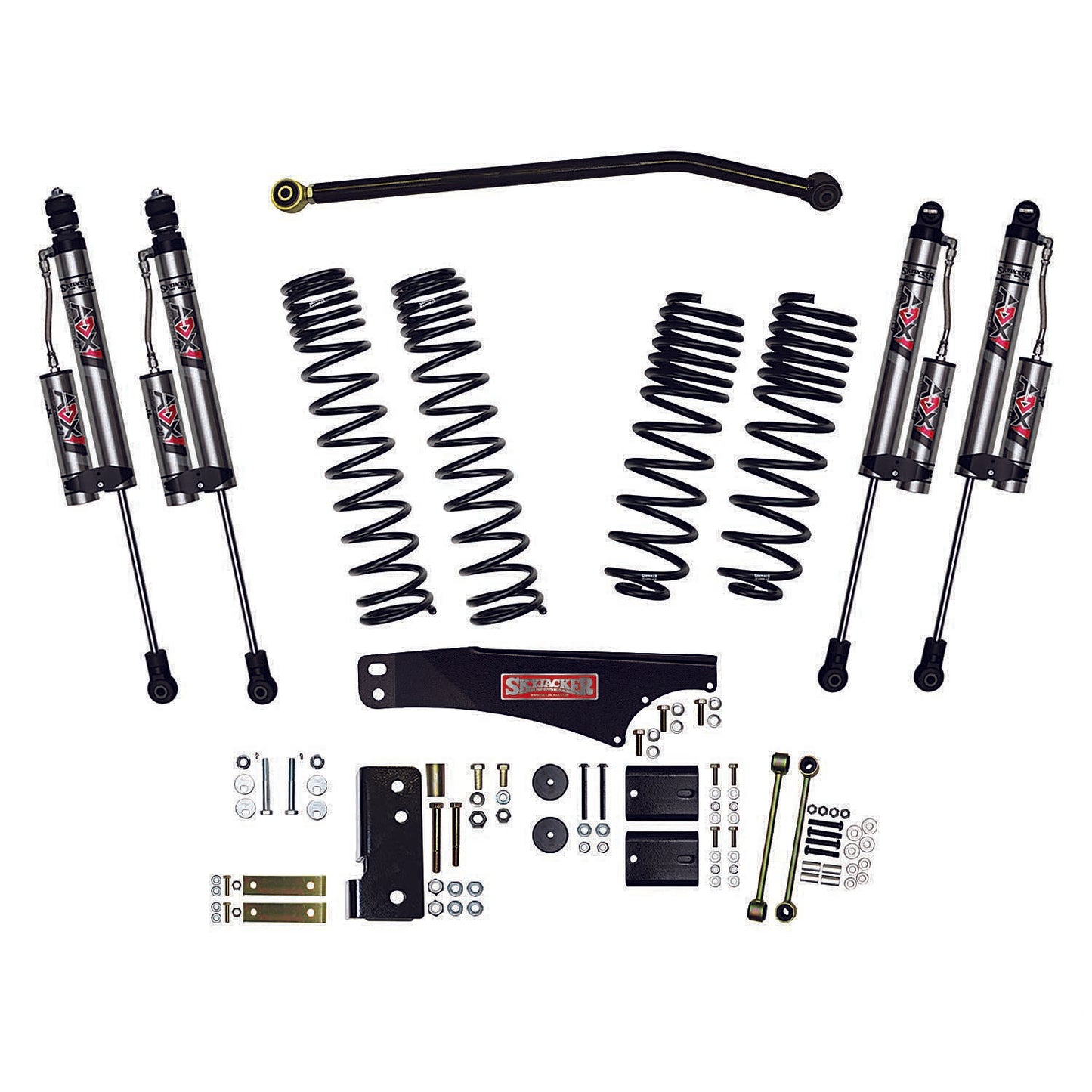 Skyjacker Jeep Wrangler JKU 4in Dual Rate Long Travel Suspension Lift w/ ADX 2.0 Remote Res Shock