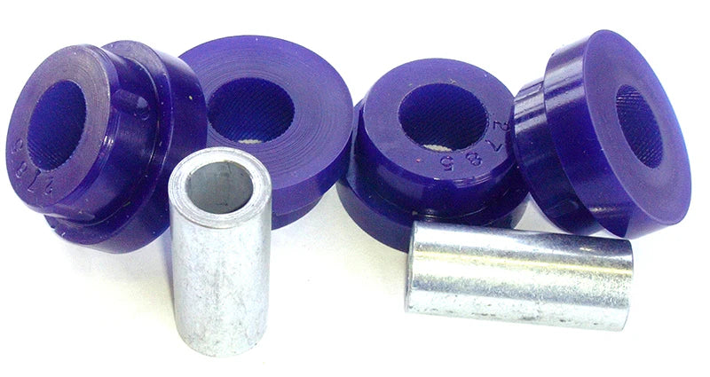 Full contents of SuperPro SPF2785K polyurethane bushing kit for Lexus rear trailing arms.