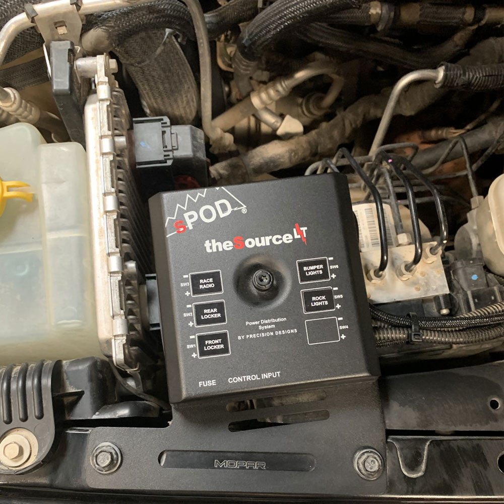 Spod SourceLT with Blue Switch Panel – Jeep Wrangler JK 2009–2018 (SKU: 873115)
