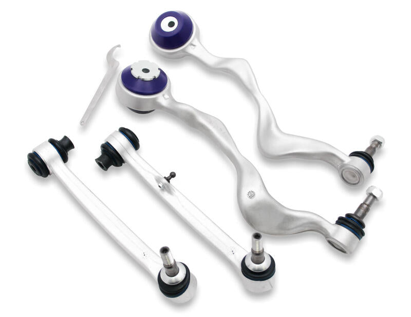SuperPro ALOY0090K alloy control and radius arms installed on a BMW 335i E92 front suspension.