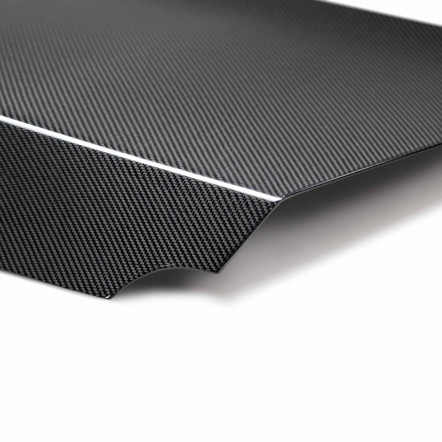 Overhead view of the Seibon OEM-Style Carbon Fiber Trunk Lid on a GT-R, displaying its clean and factory-fit aesthetic.