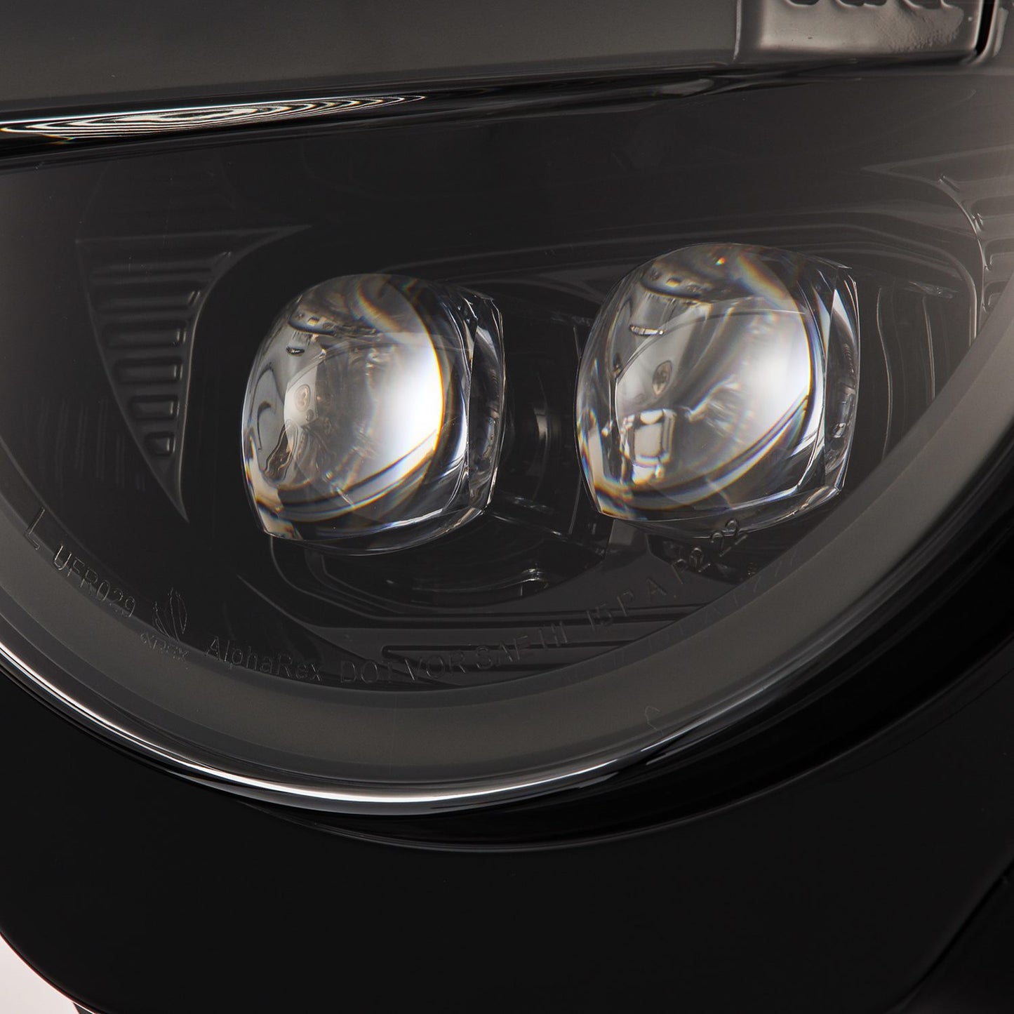 AlphaRex 21-23 Ford Bronco /22-23 Ford Bronco Raptor NOVA-Series LED Projector Headlights Alpha-black - 880259 AlphaRex
