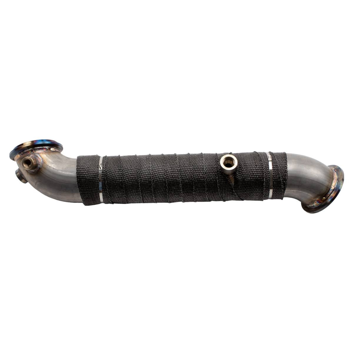 Wehrli WCF100704 3 inch stainless steel downpipe heat wrapped LML Duramax v-band