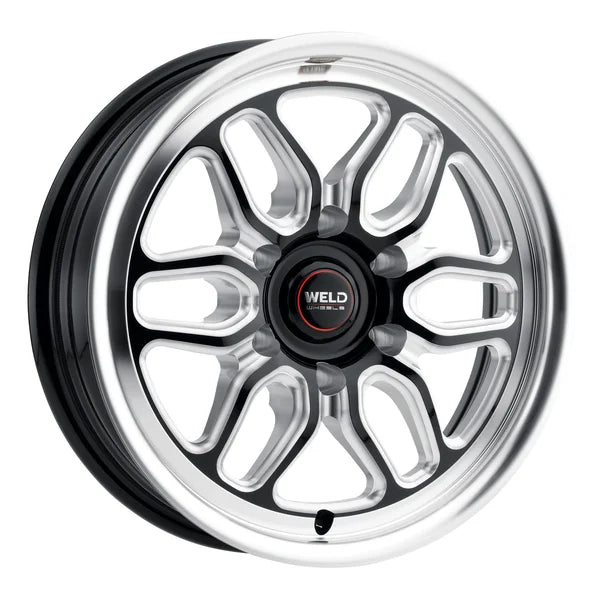 Weld Racing 17x5 Laguna 6 Drag 6x139.7 ET25 BS 2.00 Gloss BLK MIL DIA 106.1