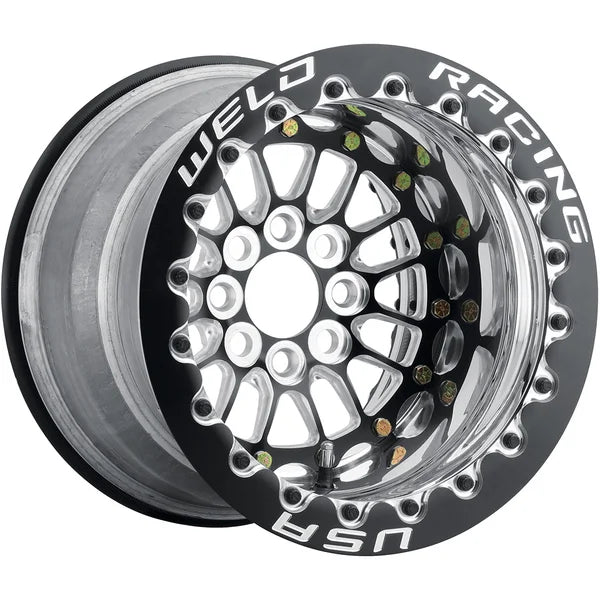 Weld Tuner Import 15x7 / 4x100mm BP / 5in. BS Black CTR Black Single Beadlock MT 778B-50715F