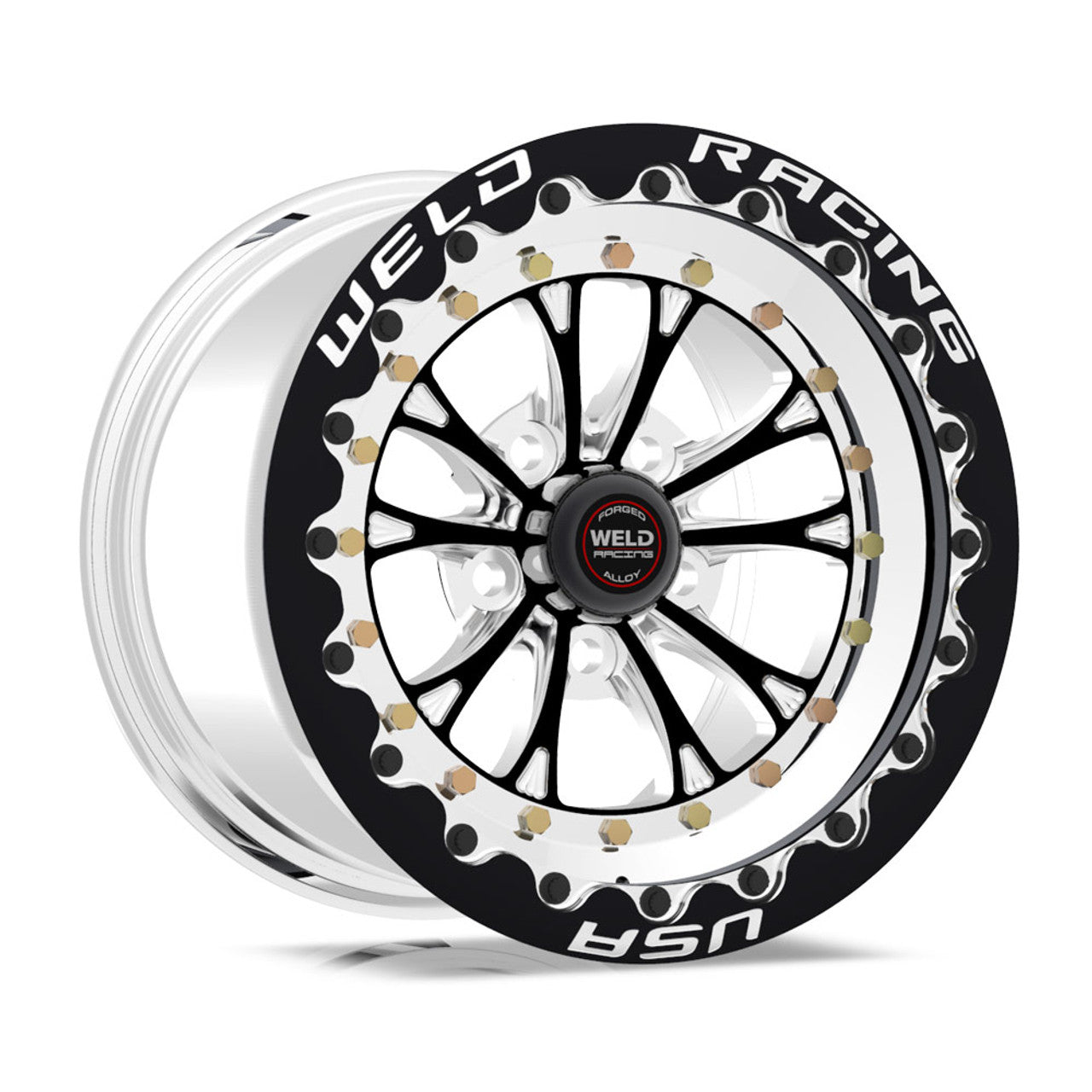 Weld RT Full Throttle 15x10 / 5x4.5 / 7.5in. BS Black Wheel - Single Beadlock