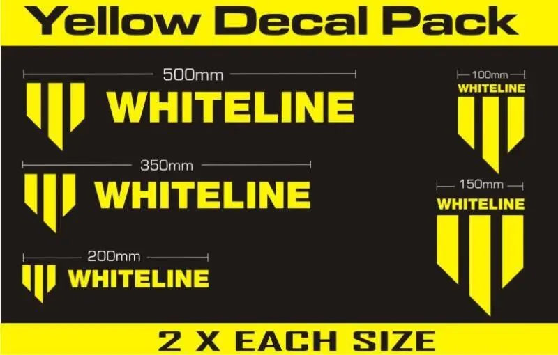 Whiteline KWM001 yellow decal pack 10 pack