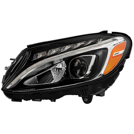 xTune 15-18 Mercedes C Class LED Single Projector Headlight - OE Left (PRO-JH-MBW20515-FLED-OE-L)