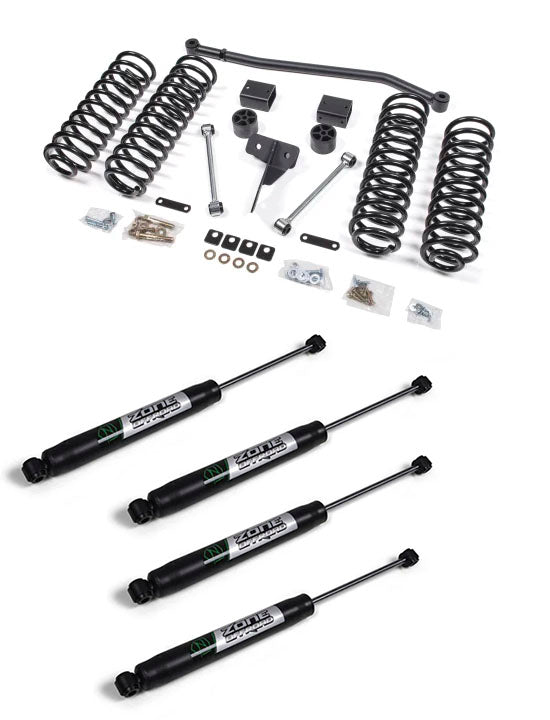 Zone Offroad 07-15 Jeep JK 4dr 4in Suspension Kit Zone Offroad