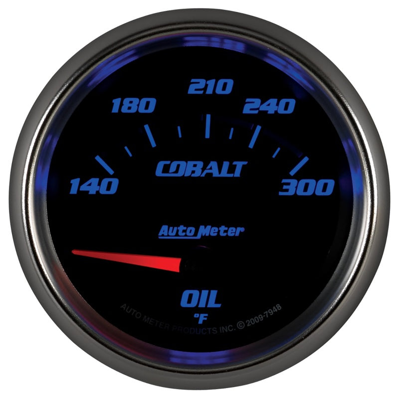 Autometer Cobalt 66.7mm 140-300 Degree F Electric Oil Temperature Gauge 7948