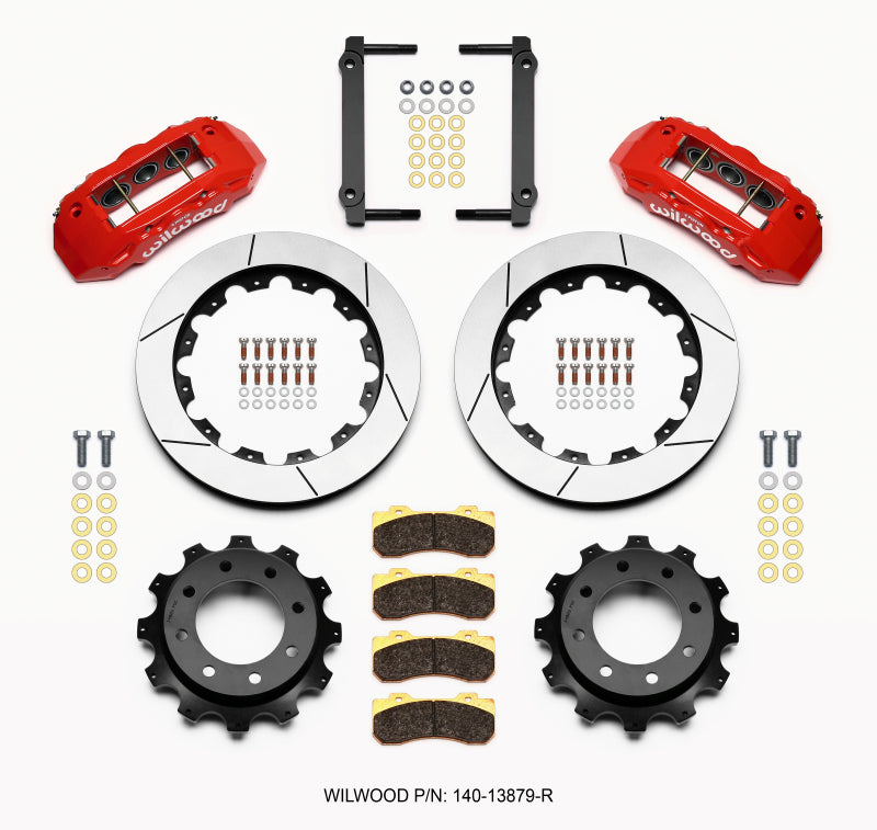 Wilwood TX6R Rear Kit 16.00in Red 1999-2010 GM Trk 2500 HD 4.84 Cntr Wilwood