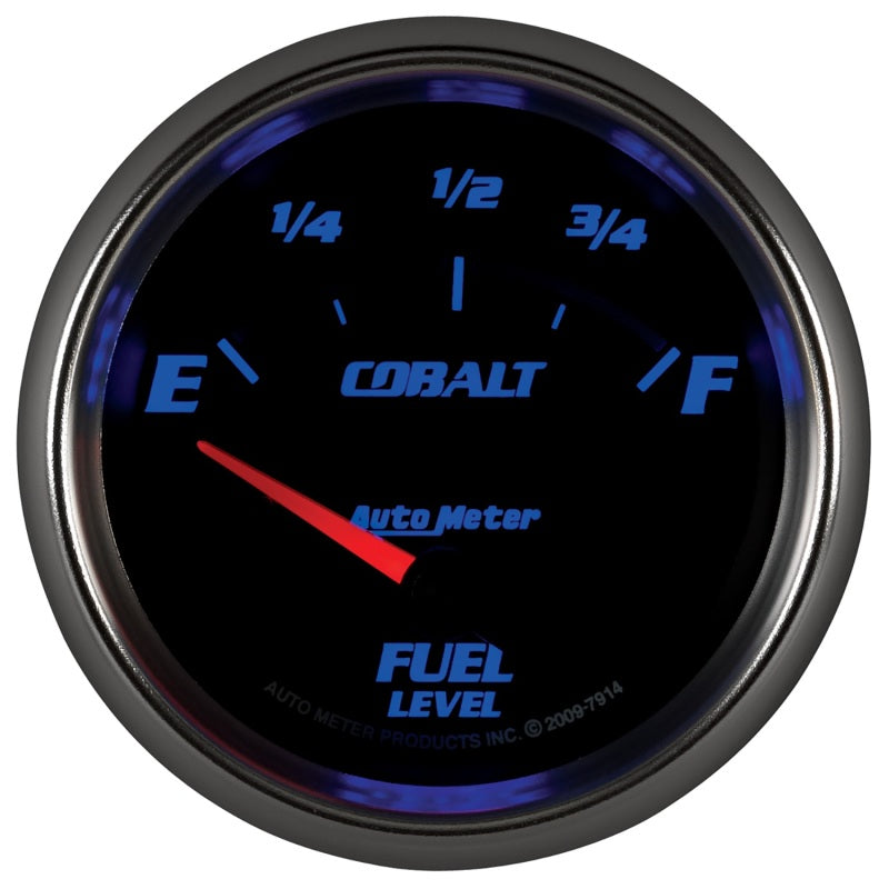 Autometer Cobalt 66.7mm 0-90 ohms Fuel Level Gauge 7914