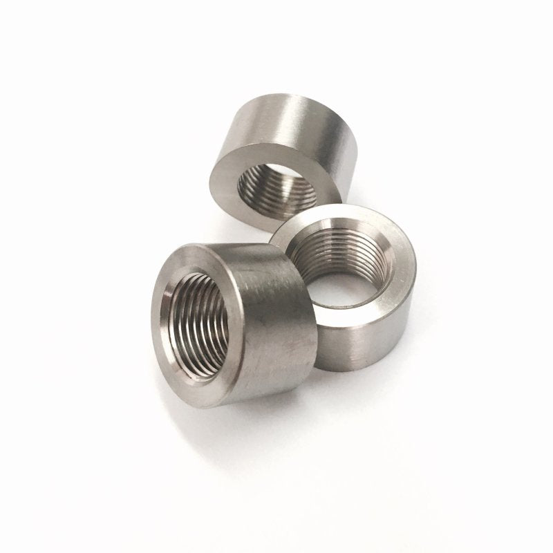Ticon Industries 3/8in NPT Titanium Sensor Bung 1.5in to 5in Tubing - Coped End - eliteracefab.com