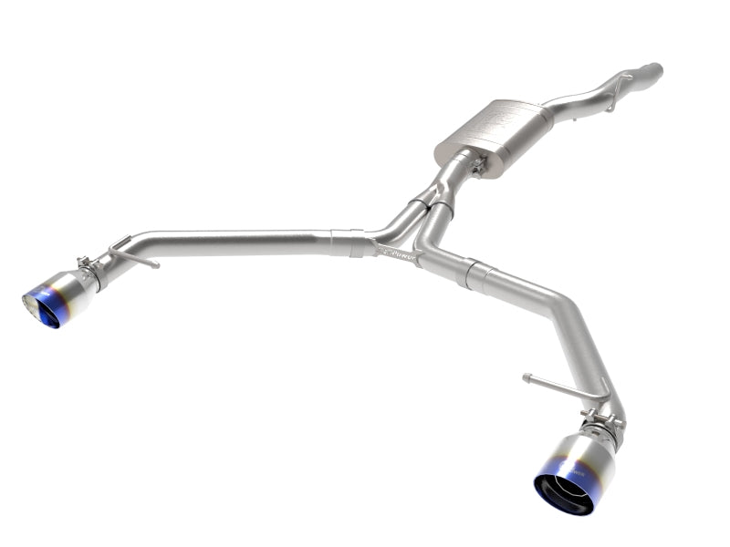 afe MACH Force-Xp 13-16 Audi Allroad L4 SS Axle-Back Exhaust w/ Blue Flame Tips aFe