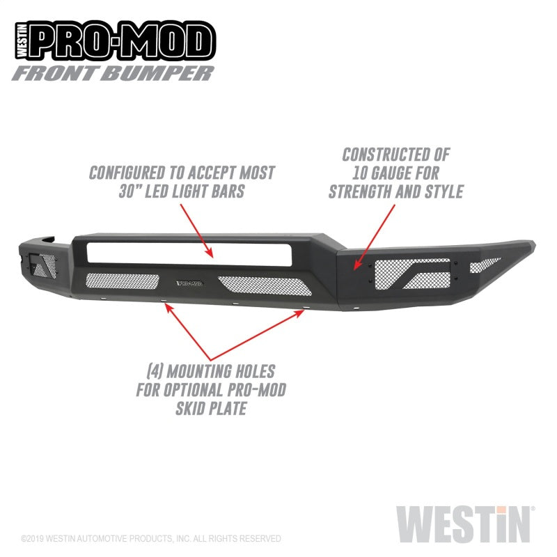 Westin 14-21 Toyota Tundra Pro-Mod Front Bumper - Tex. Blk Westin