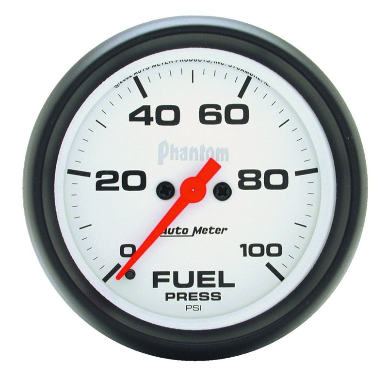 Autometer Phantom 2-5/8in 0-100 PSI Fuel Pressure Gauge 5863