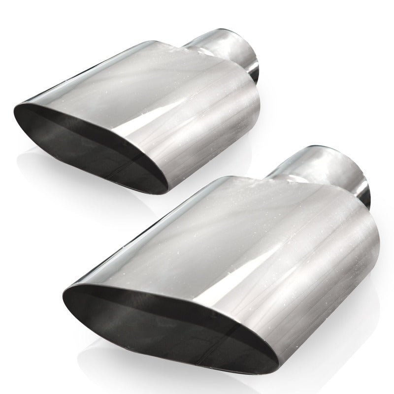 Stainless Works Big Oval Exhaust Tips 2.5in Inlet (priced per pair) Stainless Works