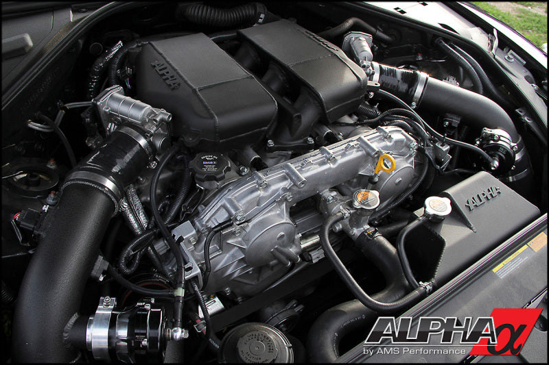 AMS Performance GT-R R35 Induction Kit w/Stock Turbos / Alpha I/C/Carbon Manifold/TB/TiAL Flanges - ALP.07.09.0003-6