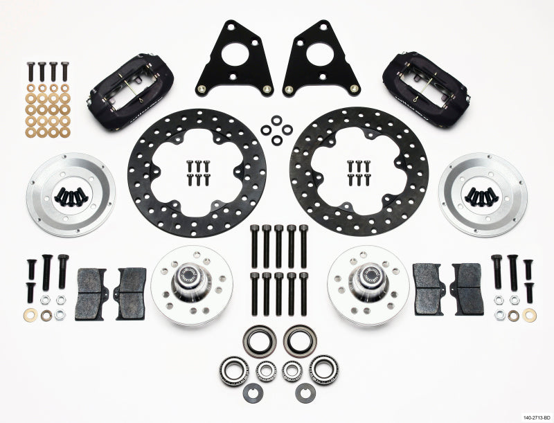 Wilwood Forged Dynalite Front Drag Kit Drilled Rotor CPD 65-72 A w/10in Drum Wilwood